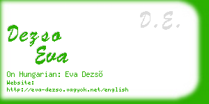 dezso eva business card